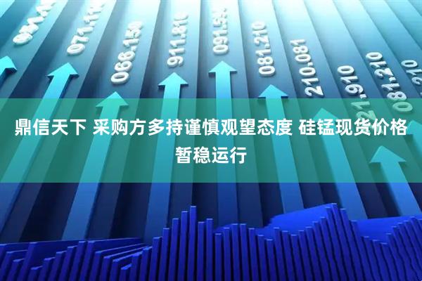 鼎信天下 采购方多持谨慎观望态度 硅锰现货价格暂稳运行